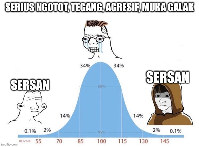 Bell curve meme serius